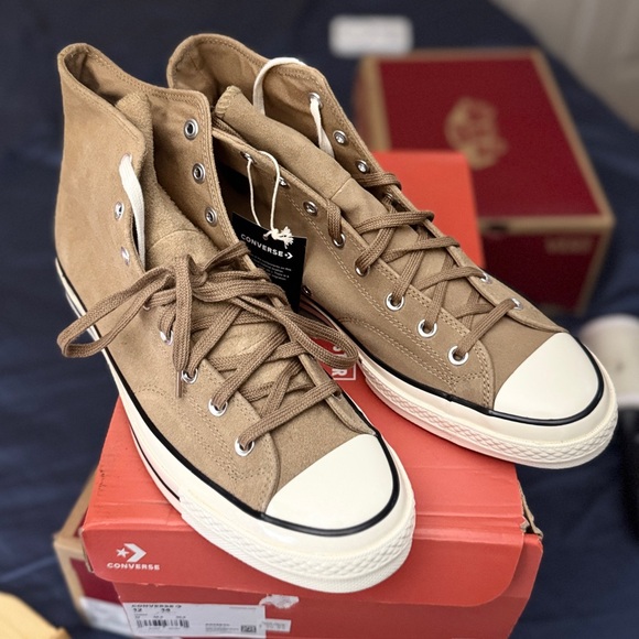 Converse Men's Tan High-Top Sneakers - Picture 2 of 7